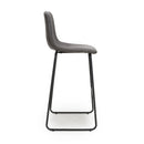Suede Effect Dark Grey Bar Stool by Lavishway | Bar Stools-37596