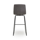 Suede Effect Dark Grey Bar Stool by Lavishway | Bar Stools-37598