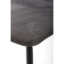 Suede Effect Dark Grey Bar Stool by Lavishway | Bar Stools-37601
