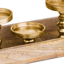 Hardwood Tray With Four Candle Holders by Lavishway | Candle Holders-39624