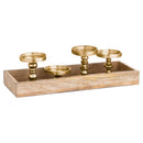 Hardwood Tray With Four Candle Holders by Lavishway | Candle Holders-39623