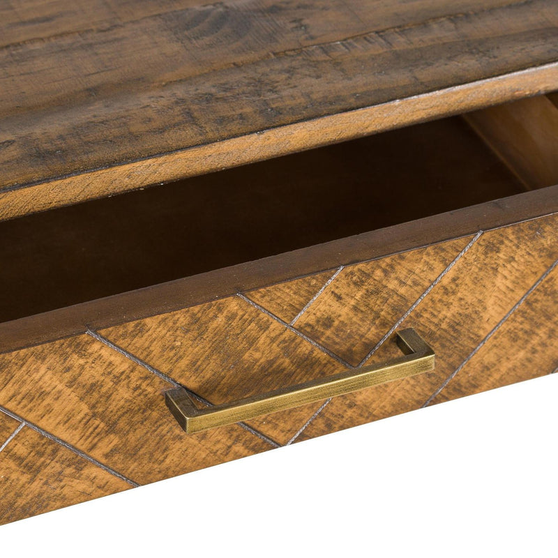 Havana Gold 2 Drawer Console Table by Lavishway | Hallway Console Table-40053