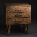 Havana Gold 3 Drawer Bedside Table by Lavishway | Bedside Tables-40048
