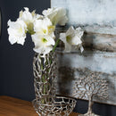 Silver Small Perforated Coral Inspired Vase by Lavishway | Vases-39695