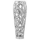 Silver Large Perforated Coral Inspired Vase by Lavishway | Vases-39683
