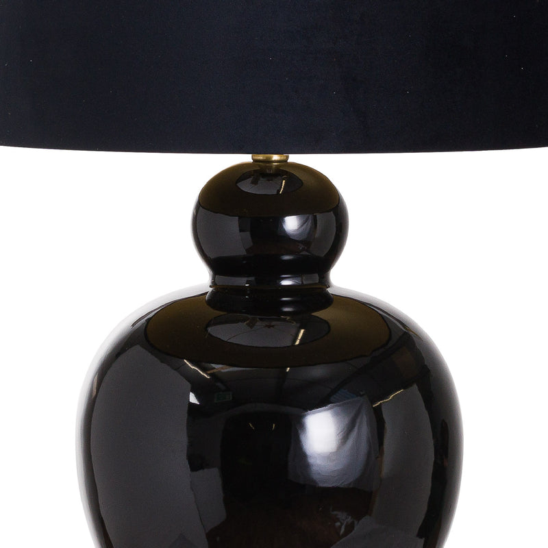 Kalvin Black Ceramic Table Lamp by Lavishway | Table Lamps-26587