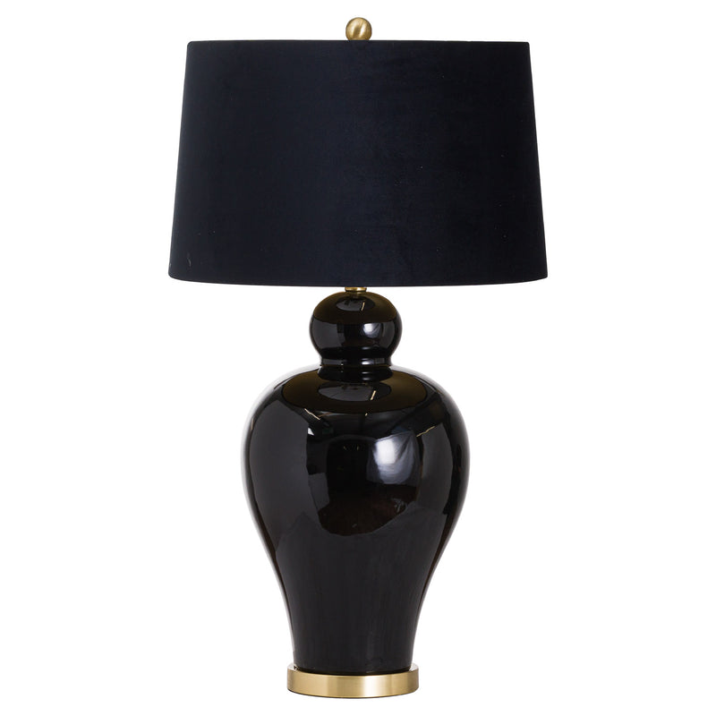 Kalvin Black Ceramic Table Lamp by Lavishway | Table Lamps-26586
