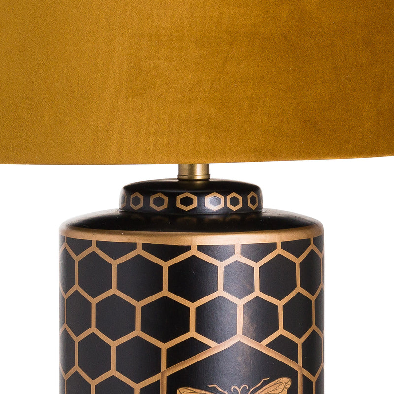 Harlow Bee Mustard Shade Table Lamp by Lavishway | Table Lamps-26554