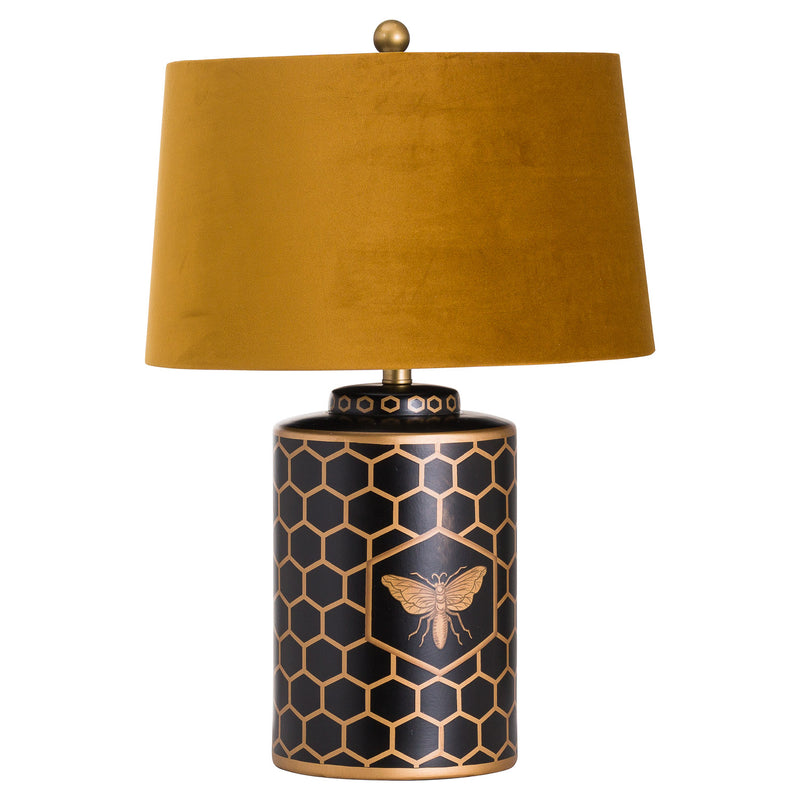 Harlow Bee Mustard Shade Table Lamp by Lavishway | Table Lamps-26552