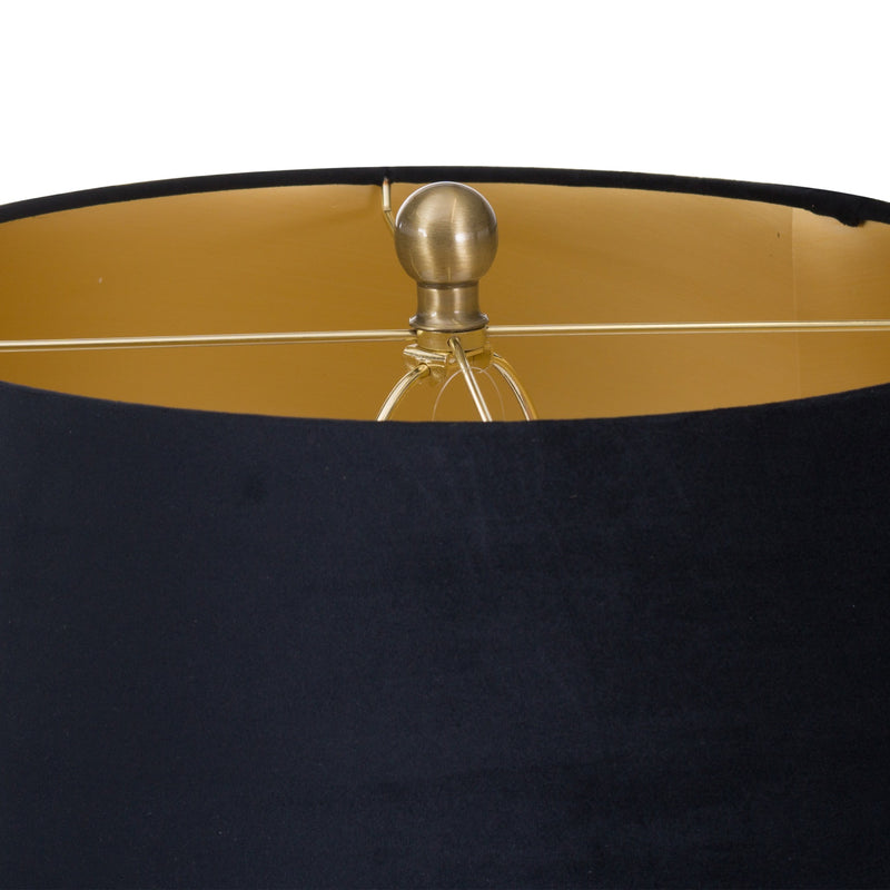 Santiago Bronze Black Velvet Shade Lamp by Lavishway | Table Lamps-26637
