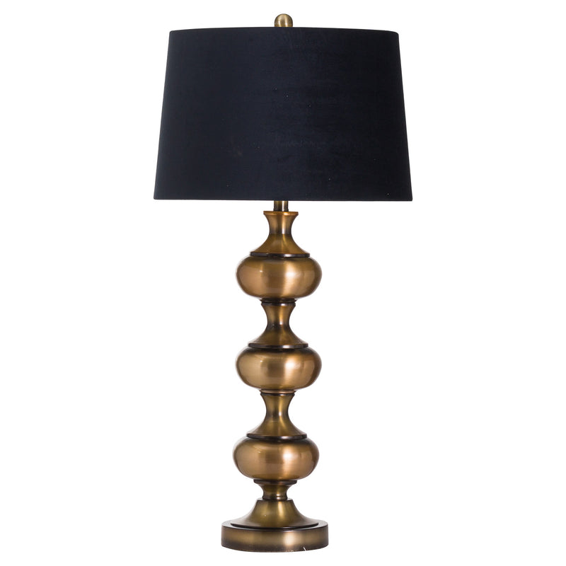 Santiago Bronze Black Velvet Shade Lamp by Lavishway | Table Lamps-26635