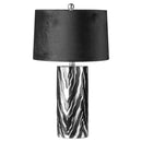 Jaspa Table Lamp With Black Velvet Shade by Lavishway | Table Lamps-26564