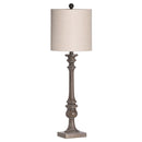 Table Lamp With Grey Velvet Shade by Lavishway | Table Lamps-39685