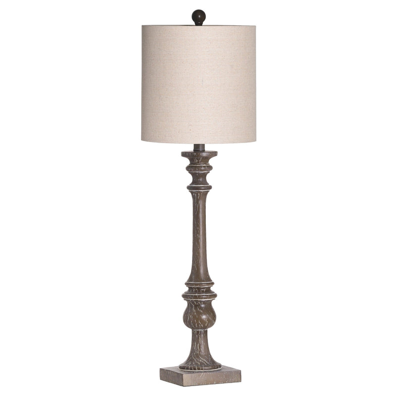Table Lamp With Grey Velvet Shade by Lavishway | Table Lamps-39685