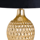 Vincent Black Velvet Shade Gold Base Lamp by Lavishway | Table Lamps-26661