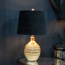 Vincent Black Velvet Shade Gold Base Lamp by Lavishway | Table Lamps-26659
