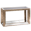 Augustus Mirrored Metallic Console Table by Lavishway | Hallway Console Table-40125