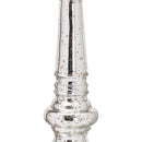 Silver Metallic Glass Candle Stand by Lavishway | Candle Holders-39576