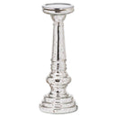 Silver Metallic Glass Candle Stand by Lavishway | Candle Holders-39575