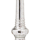 Large Silver Metallic Glass Candle Stand by Lavishway | Candle Holders-39605