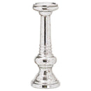 Large Silver Metallic Glass Candle Stand by Lavishway | Candle Holders-39604