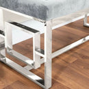 Upholstered Velvet Blush Seat Bench by Lavishway | Benches & Storage Benches-41608