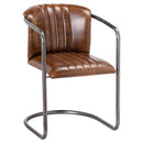 Billy Brown Faux Leather Dining Chair by Lavishway | Dining Chairs-61480