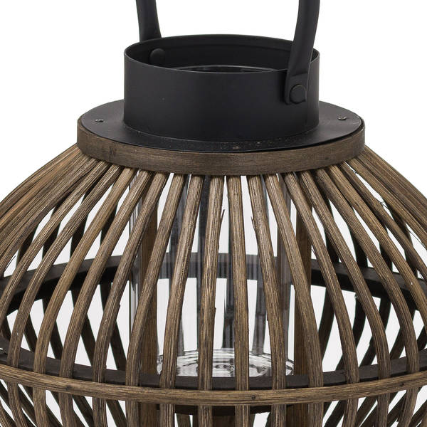 Brown Bamboo Style Large Lantern by Lavishway | Candle Holders-39632