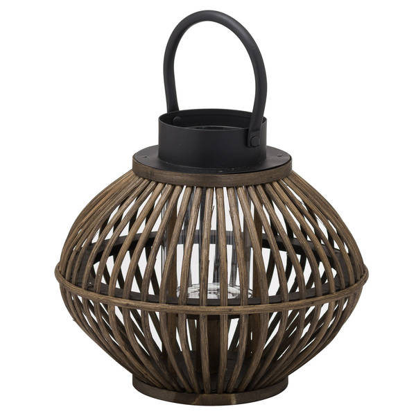 Brown Bamboo Style Large Lantern by Lavishway | Candle Holders-39631