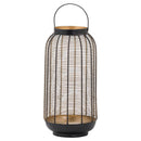 Large Black Glowray Wire Lantern by Lavishway | Candle Holders-39634