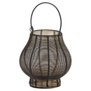 Glowray Bulbous Wire Metal Lantern by Lavishway | Candle Holders-39627