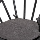 Nordic Curved Back Black Wooden Dining Chair by Lavishway | Dining Chairs-26920
