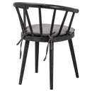 Nordic Curved Back Black Wooden Dining Chair by Lavishway | Dining Chairs-26919