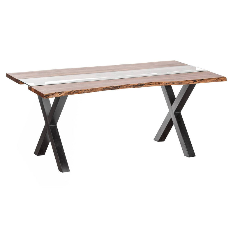 Live Edge X Legs River Modern Dining Table by Lavishway | Dining Tables-26816