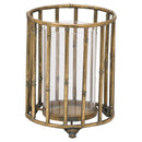 Metallic Golden Bamboo Lantern by Lavishway | Candle Holders-39726