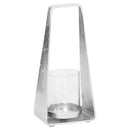 Cast Silver Ceramic Pyramid Lantern by Lavishway | Candle Holders-39656