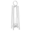 Cast Aluminum Lantern In Silver by Lavishway | Candle Holders-39663