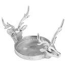 Cast Silver Stag Large Candle Holder by Lavishway | Candle Holders-39566