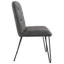 Studded Back Grey Leather Dining Bench by Lavishway | Dining Benches-31368