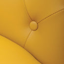 Rocco Leather Yellow Office Chair by Lavishway | Leather Chairs-37531