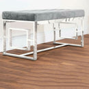 Upholstered Velvet Blush Seat Bench by Lavishway | Benches & Storage Benches-41610