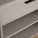 Wooden Grey Shoe Storage Cabinet With Seating by Lavishway | Shoe Cabinets-39040