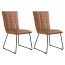 Hamsterley Faux Leather Dining Chair Set of 2 by Lavishway | Dining Chairs-31866