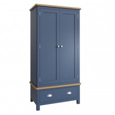 Rutland Blue Painted Gents Wardrobe by Lavishway | Wardrobe-33821