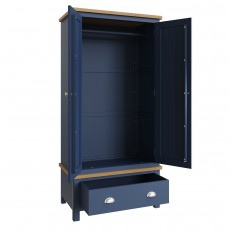 Rutland Blue Painted Gents Wardrobe by Lavishway | Wardrobe-33820