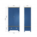 Rutland Blue Painted Gents Wardrobe by Lavishway | Wardrobe-33825