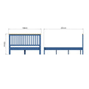 Rutland Blue Oak Top Bed Frame by Lavishway | Wooden Beds-36439