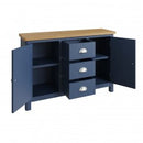 Rutland Blue Painted Oak Top Large Sideboard by Lavishway | Sideboards-36397
