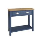 Rutland Blue Oak Top Console Table by Lavishway | Hallway Console Table-36360