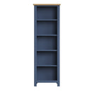 Rutland Blue Oak Top Large Narrow Bookcase by Lavishway | Book Shelves and Cabinets-36391